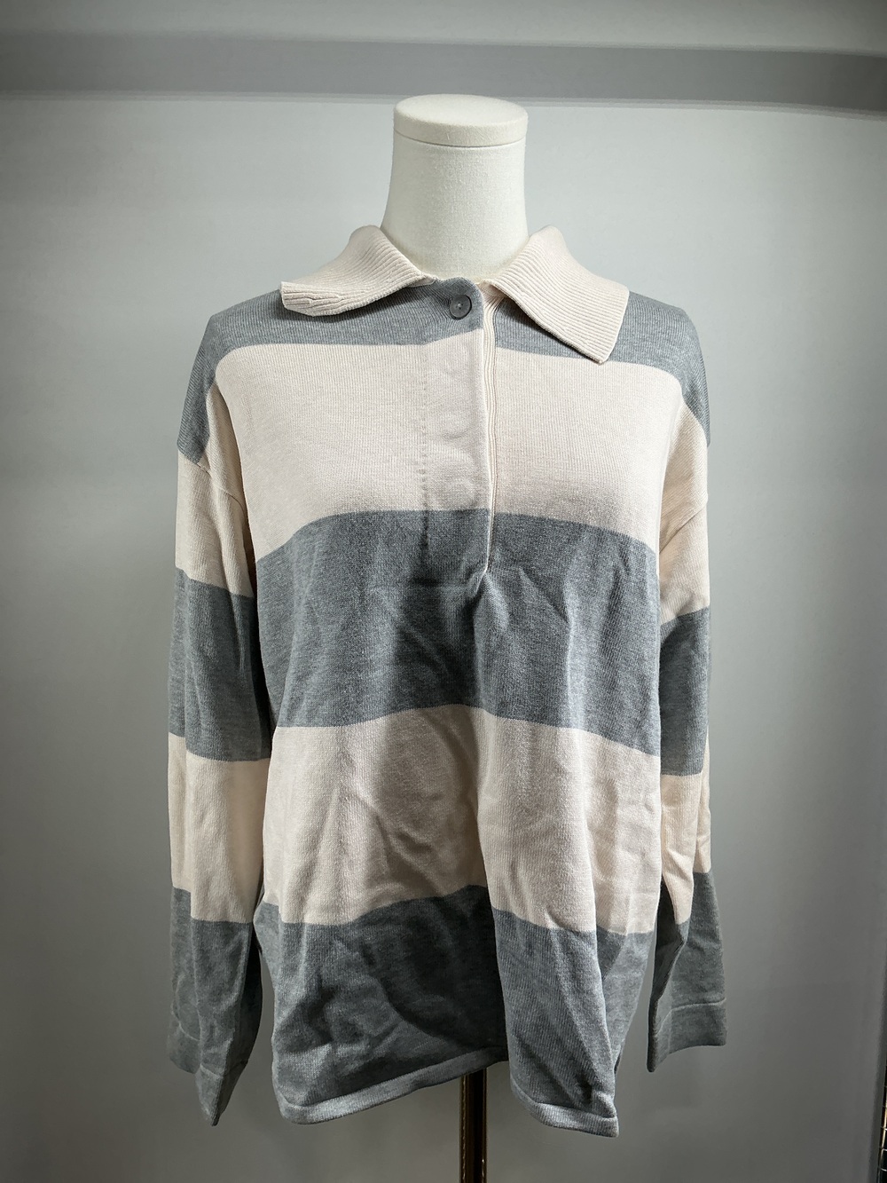Cotton Cashmere Rugby Polo Sweater
